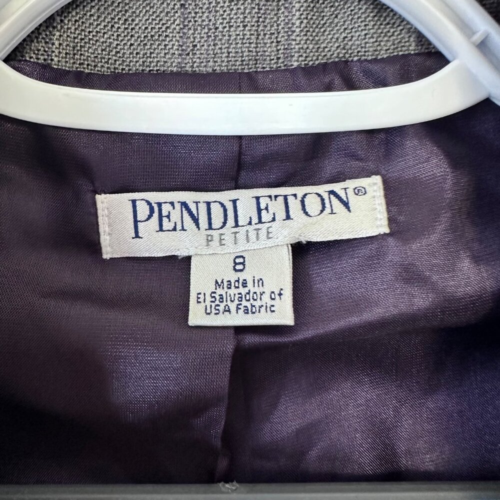 Pendleton Womens Jacket Elbow Patch Plaid Virgin … - image 3